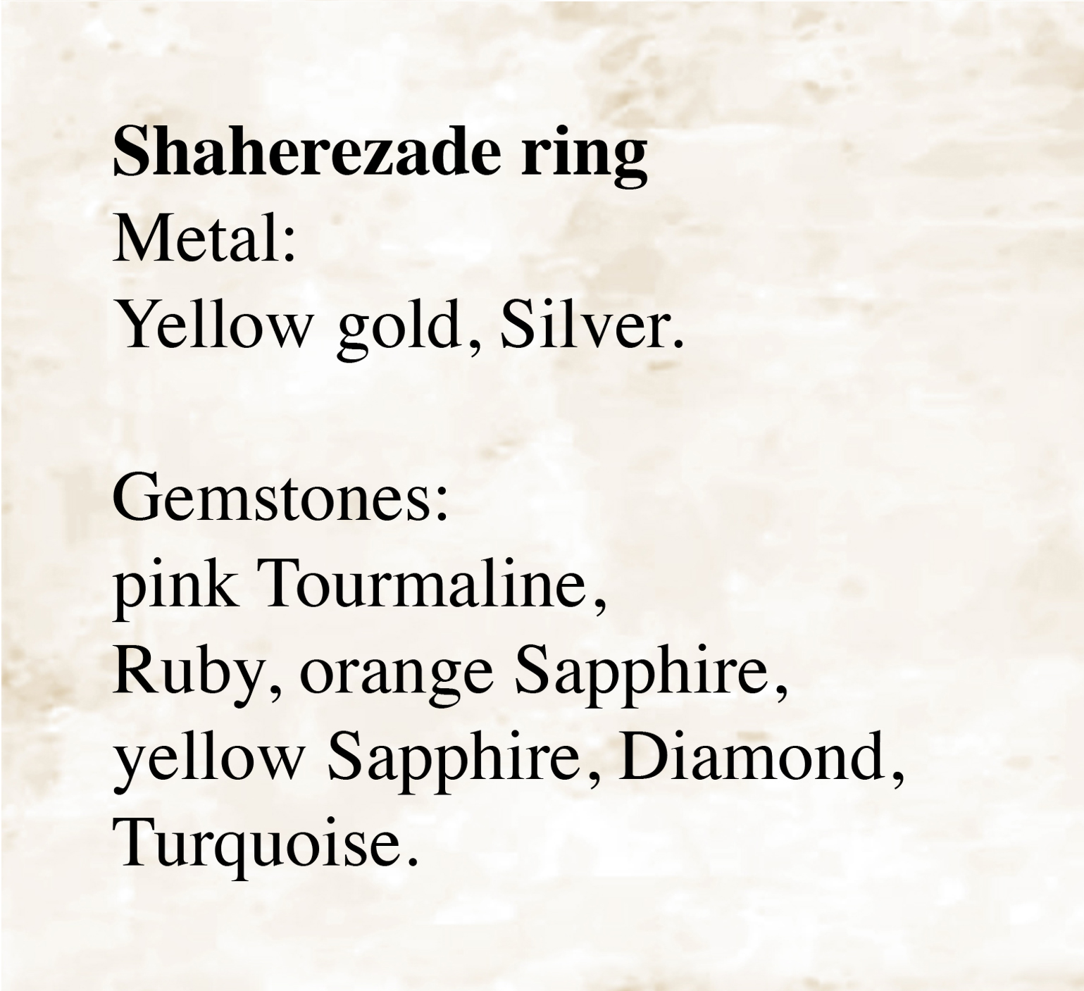 Shaherezade Ring