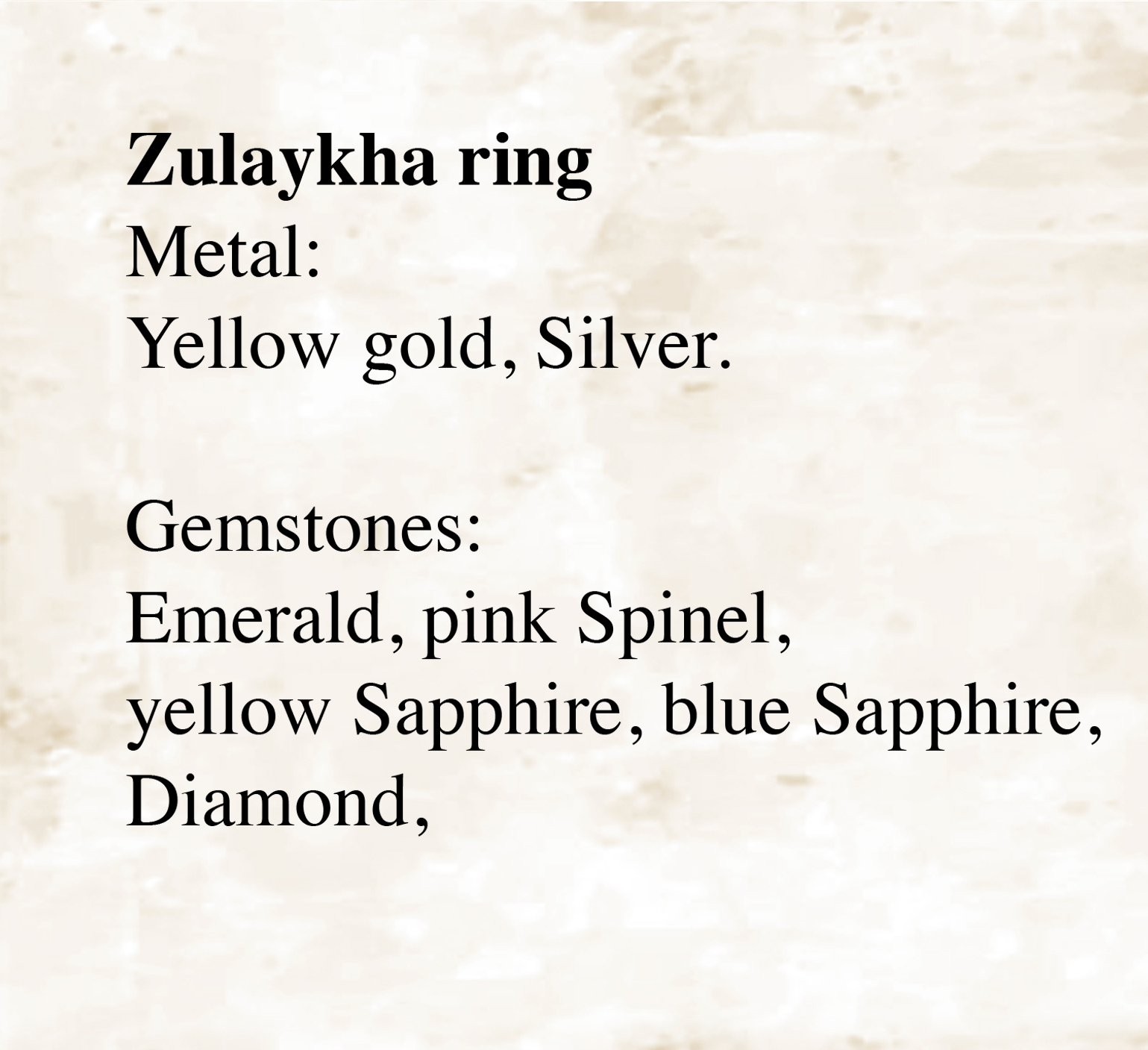 Zulaykha Ring